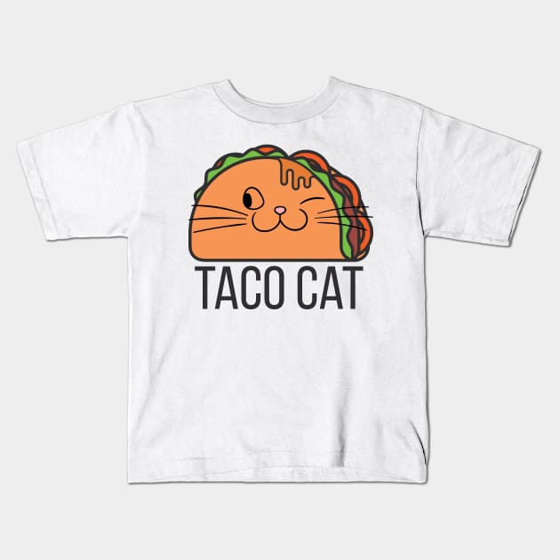 Taco Cat Kids T-Shirt by sharukhdesign